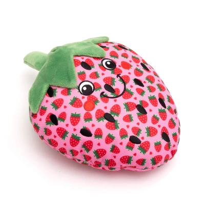 Strawberry Squeaky Plush Dog Toy - The Worthy Dog 2 Strawberry Squeaky Plush Dog Toy - The Worthy Dog - Image 2