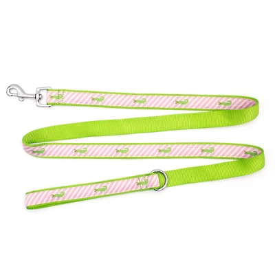 The Worthy Dog Stripe Alligator Dog Leash 3 The Worthy Dog Stripe Alligator Dog Leash - Image 3