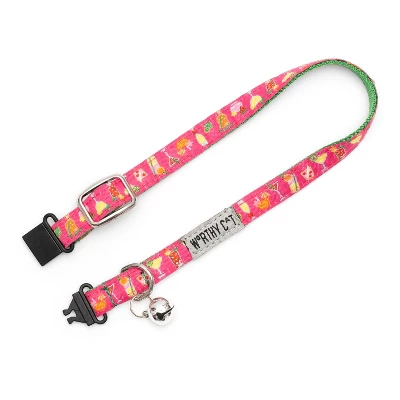 The Worthy Dog Summer Cheer Breakaway Adjustable Cat Collar 1 The Worthy Dog Summer Cheer Breakaway Adjustable Cat Collar
