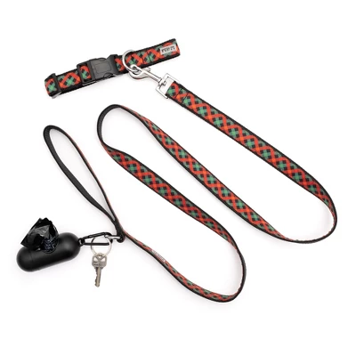 The Worthy Dog Holiday Check Dog Leash 1 The Worthy Dog Holiday Check Dog Leash