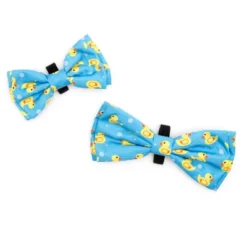 The Worthy Dog Rubber Duck Bow Tie Adjustable Collar Attachment Accessory