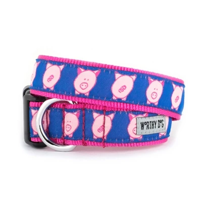 The Worthy Dog Wilbur Pig Dog Collar 1 The Worthy Dog Wilbur Pig Dog Collar