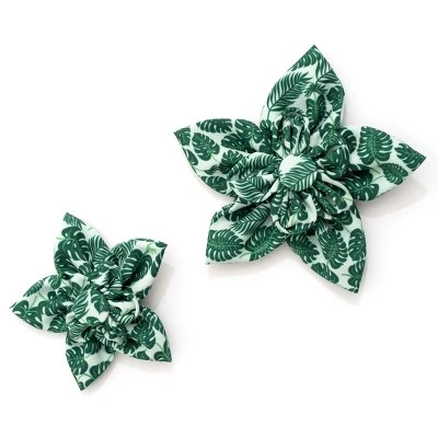 The Worthy Dog Tropical Leaves Flower Accessory 2 The Worthy Dog Tropical Leaves Flower Accessory - Image 2