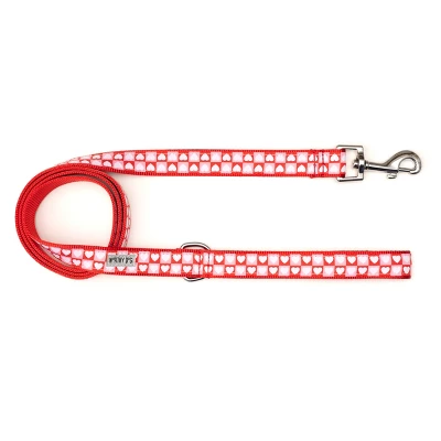 The Worthy Dog Colorblock Hearts Dog Leash 2 The Worthy Dog Colorblock Hearts Dog Leash - Image 2