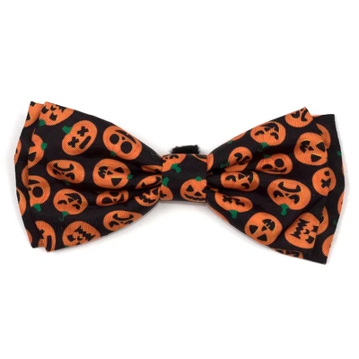 The Worthy Dog Jack-O-Lantern Bow Tie Adjustable Collar Attachment Accessory 2 The Worthy Dog Jack-O-Lantern Bow Tie Adjustable Collar Attachment Accessory - Image 2