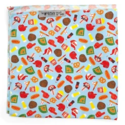 Home Run Baseball Bandana - Adjustable Square Tie-On Pet Accessory By The Worthy Dog