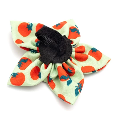 Tomatoes Dog Flower - Adjustable Collar Accessory By The Worthy Dog 1 Tomatoes Dog Flower - Adjustable Collar Accessory By The Worthy Dog