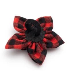 The Worthy Dog Buffalo Plaid Flower Accessory