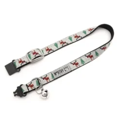 The Worthy Dog Buffalo Moose Breakaway Adjustable Cat Collar - Gray - One Size