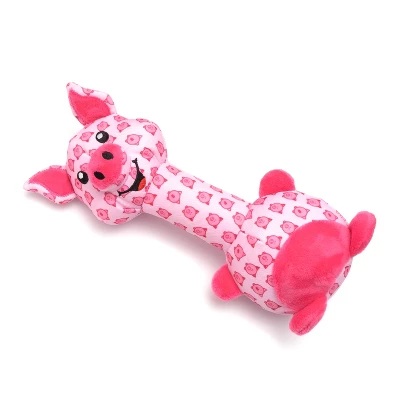 Piggy Long Neck Squeaky Plush Dog Toy - The Worthy Dog 2 Piggy Long Neck Squeaky Plush Dog Toy - The Worthy Dog - Image 2