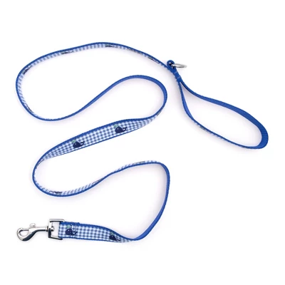 The Worthy Dog Gingham Whales Dog Leash 2 The Worthy Dog Gingham Whales Dog Leash - Image 2