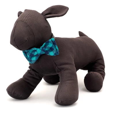 The Worthy Dog Buffalo Check Plaid Bow Tie Adjustable Collar Attachment Accessory 2 The Worthy Dog Buffalo Check Plaid Bow Tie Adjustable Collar Attachment Accessory - Image 2