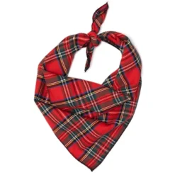 The Worthy Dog Red Black Multicolored Plaid Classic Square Tie-On Bandana -The Worthy Dog Shop GUEST 7cb6b253 4c93 4196 8468 f5354e35a93d