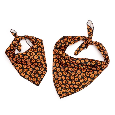 The Worthy Dog Jack-O-Lantern Bandana Accessory 2 The Worthy Dog Jack-O-Lantern Bandana Accessory - Image 2