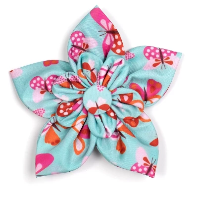 The Worthy Dog Butterflies Flower Adjustable Collar Attachment Accessory 3 The Worthy Dog Butterflies Flower Adjustable Collar Attachment Accessory - Image 3