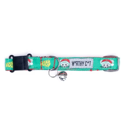 The Worthy Dog Not A Creature Was Stirring Breakaway Adjustable Cat Collar 1 The Worthy Dog Not A Creature Was Stirring Breakaway Adjustable Cat Collar