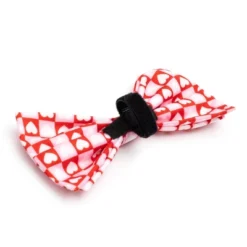 The Worthy Dog Colorblock Hearts Bow Tie Accessory