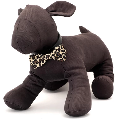The Worthy Dog Leopard Bow Tie Adjustable Collar Attachment Accessory 2 The Worthy Dog Leopard Bow Tie Adjustable Collar Attachment Accessory - Image 2