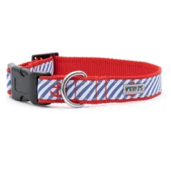 The Worthy Dog Navy Stripe Anchors Dog Collar -The Worthy Dog Shop GUEST ae8b7c0e 3cd7 476c b160 ba98910e2b89