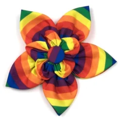 The Worthy Dog Rainbow Flower Adjustable Collar Attachment Accessory