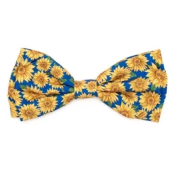 The Worthy Dog Sunflowers Bow Tie - Adjustable Pet Collar Accessory -The Worthy Dog Shop GUEST b3dcd164 9354 4c66 9b1f a2c5523fd0ef