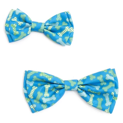 The Worthy Dog Preppy Bones Bow Tie Accessory 2 The Worthy Dog Preppy Bones Bow Tie Accessory - Image 2