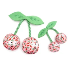 Cherries Jubilee Squeaky Plush Dog Toy - The Worthy Dog -The Worthy Dog Shop GUEST bece970a d1ad 487f a263 3bde6581605c