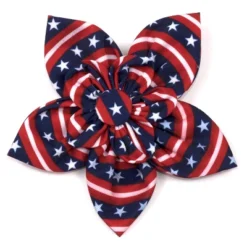 The Worthy Dog Bias Stars And Stripes Flower Adjustable Collar Attachment Accessory -The Worthy Dog Shop GUEST c09eff1d 2b56 4ded 8bb1 cbdd748a5c14