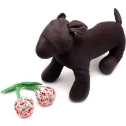 Cherries Jubilee Squeaky Plush Dog Toy - The Worthy Dog