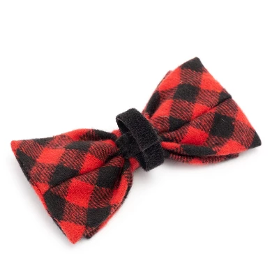 The Worthy Dog Buffalo Plaid Bow Tie Adjustable Collar Attachment Accessory 1 The Worthy Dog Buffalo Plaid Bow Tie Adjustable Collar Attachment Accessory