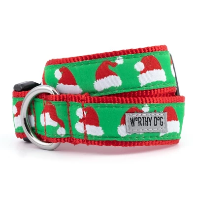 The Worthy Dog Santa Hats Dog Collar 1 The Worthy Dog Santa Hats Dog Collar