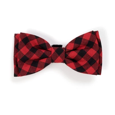 The Worthy Dog Buffalo Plaid Bow Tie Adjustable Collar Attachment Accessory 3 The Worthy Dog Buffalo Plaid Bow Tie Adjustable Collar Attachment Accessory - Image 3
