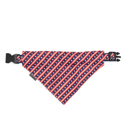 The Worthy Dog Bias Stars And Stripes Slide-On Bandana Collar Accessory 2 The Worthy Dog Bias Stars And Stripes Slide-On Bandana Collar Accessory - Image 2