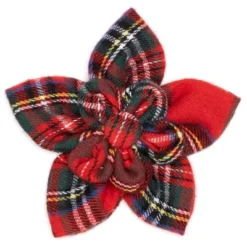 The Worthy Dog Red Black Multicolored Plaid Adjustable Flower Collar Accessory -The Worthy Dog Shop GUEST dc6c6679 ad65 4fde 85f5 be94ba39fd25