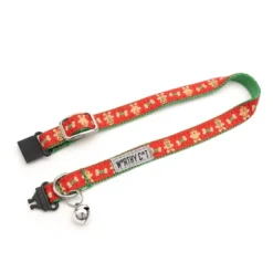 The Worthy Dog Gingerbread Bones Breakaway Adjustable Cat Collar