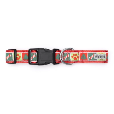 The Worthy Dog Good Tidings Adjustable Dog Collar 2 The Worthy Dog Good Tidings Adjustable Dog Collar - Image 2