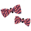The Worthy Dog Bias Stars And Stripes Bow Tie Adjustable Collar Attachment Accessory