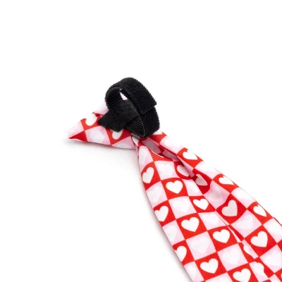 The Worthy Dog Colorblock Hearts Neck Tie Accessory 1 The Worthy Dog Colorblock Hearts Neck Tie Accessory