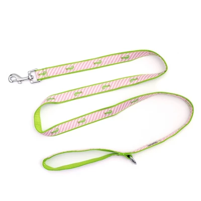 The Worthy Dog Stripe Alligator Dog Leash 2 The Worthy Dog Stripe Alligator Dog Leash - Image 2