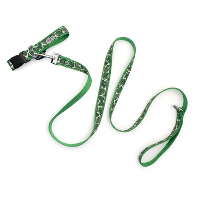 The Worthy Dog Tropical Leaves Dog Leash 1 The Worthy Dog Tropical Leaves Dog Leash